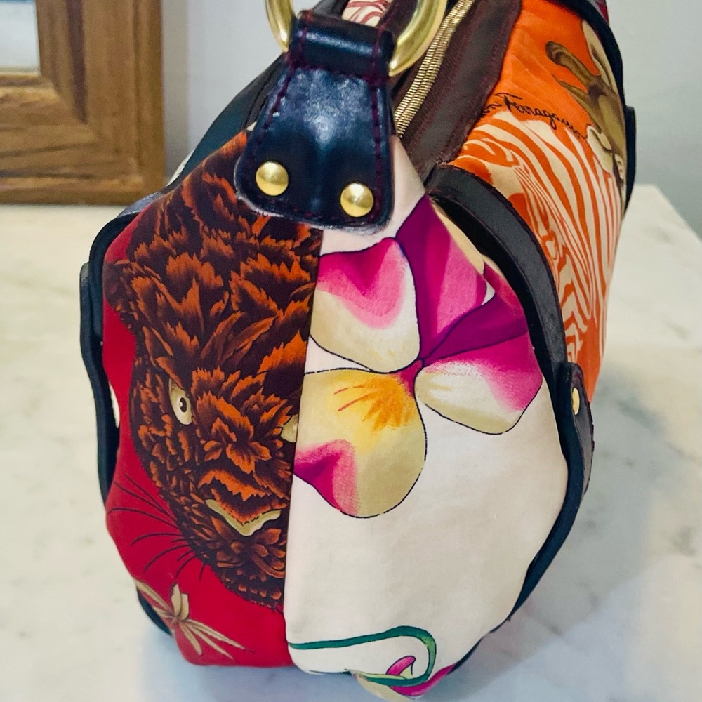 Salvatore Ferragamo Multicolor Leopard Print Shoulder Bag - Picture 6 of 14